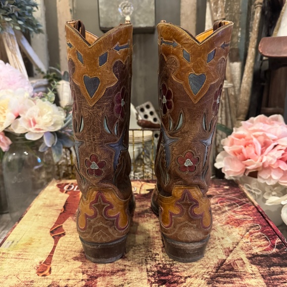 RARE OLD GRINGO GOLONDRITA INLAY BOOTS | COWBOY WESTERN | BUTTERCUP GOLONDRINA - Picture 10 of 15